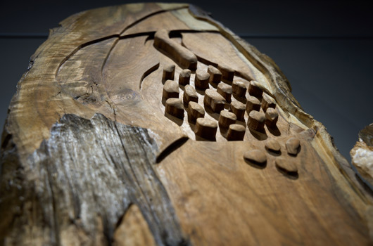 Sculpture de formes sur bois