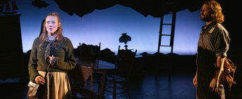 Deux comédiens de théâtre répètent une scène