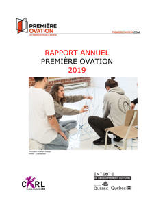 Couverture du rapport annuel 2019 Première Ovation